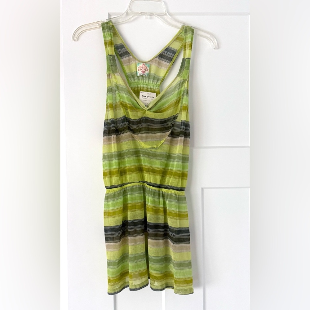 NWT Free People Super Stripe Racerback Tank, Size Medium